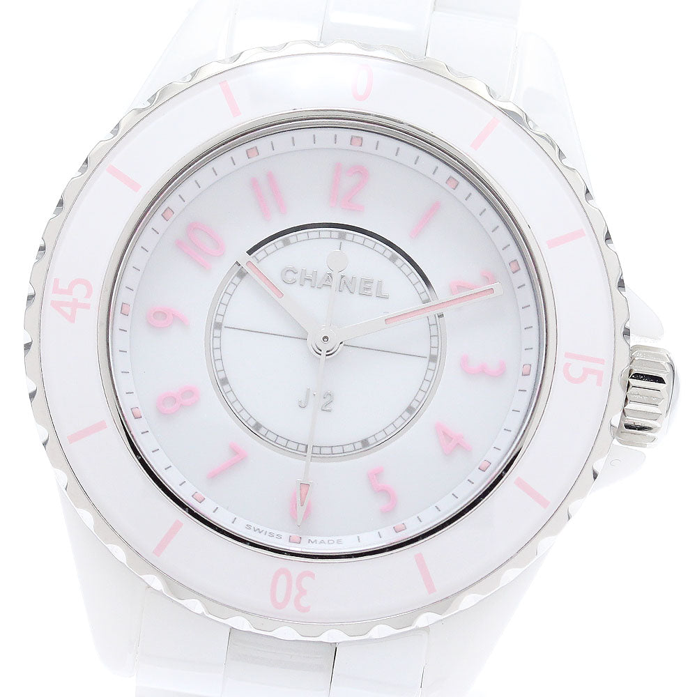 CHANEL J12 Pink Blush H6755 World limited 1200 white Dial Quartz Ladies_869163