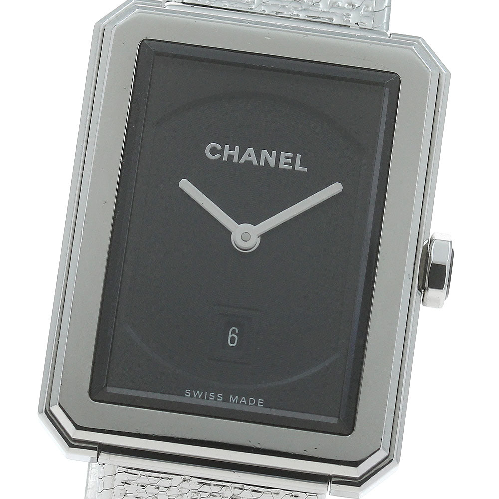 CHANEL Boyfriend tweed H4878 Date black Dial Quartz Boy's Watch_869164