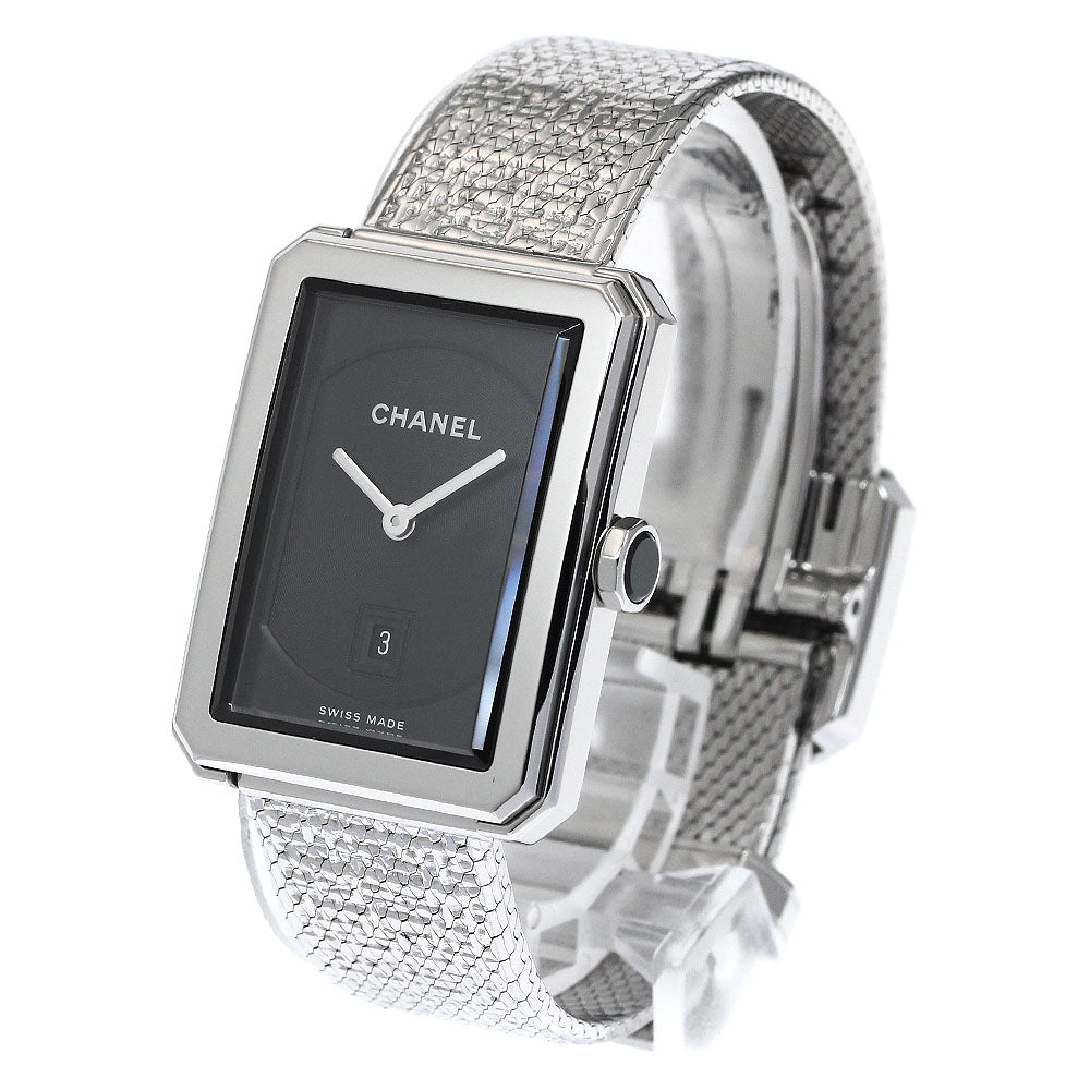 CHANEL Boyfriend tweed H4878 Date black Dial Quartz Boy's Watch_869165
