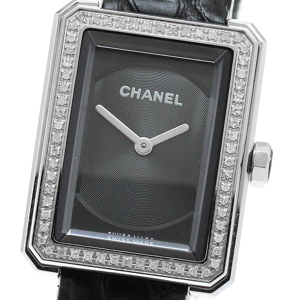 CHANEL boy friend H4883 Diamond Bezel black Dial Quartz Ladies Watch_869167