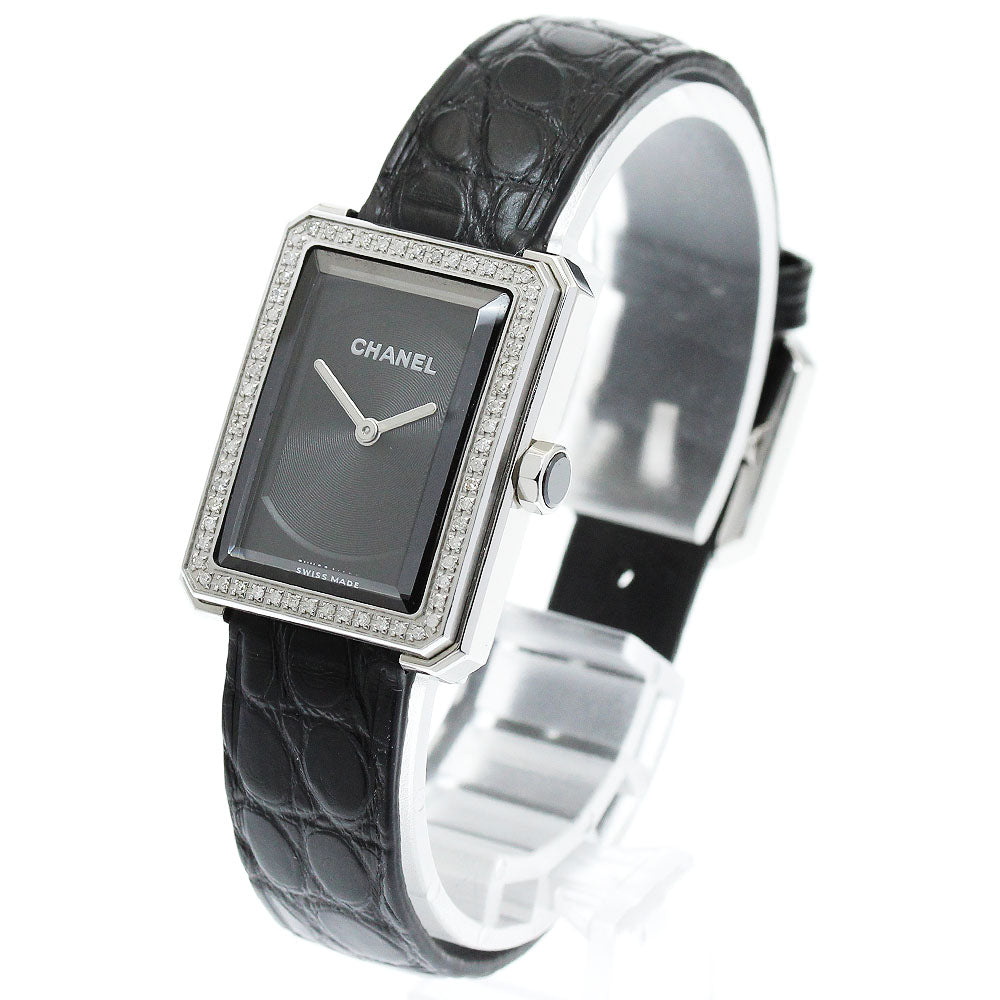 CHANEL boy friend H4883 Diamond Bezel black Dial Quartz Ladies Watch_869167
