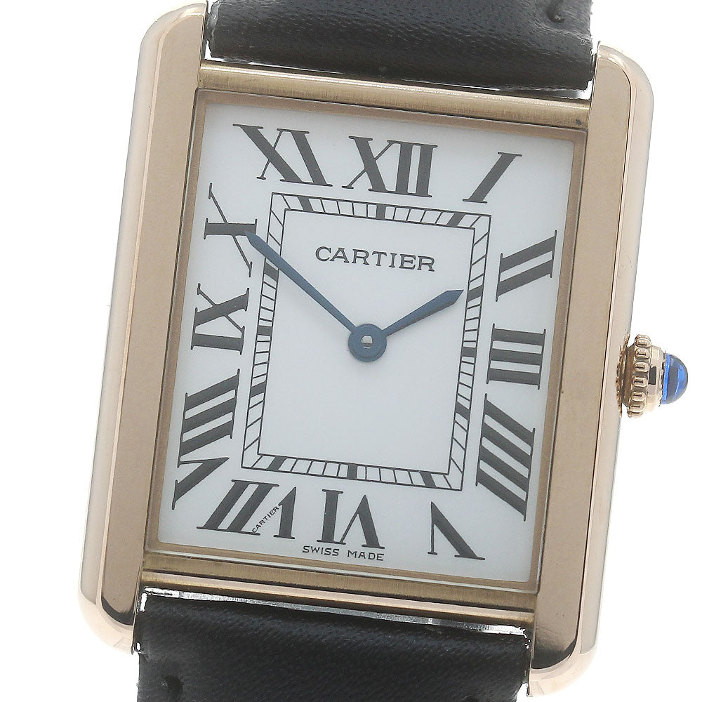 CARTIER Tank solo LM W5200025 Silver Dial Quartz Men's Watch_869192