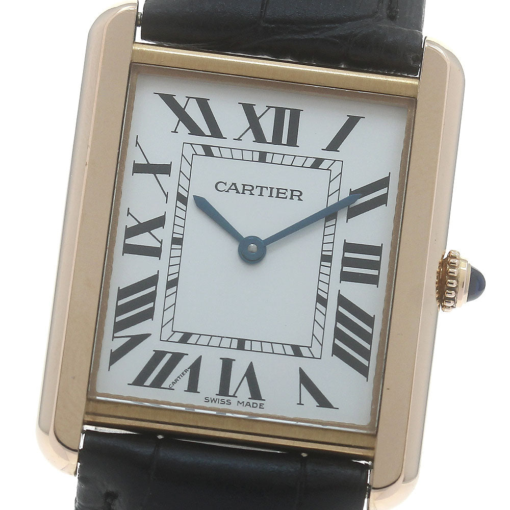 CARTIER Tank solo LM W5200025 Silver Dial Quartz Men's Watch_869194