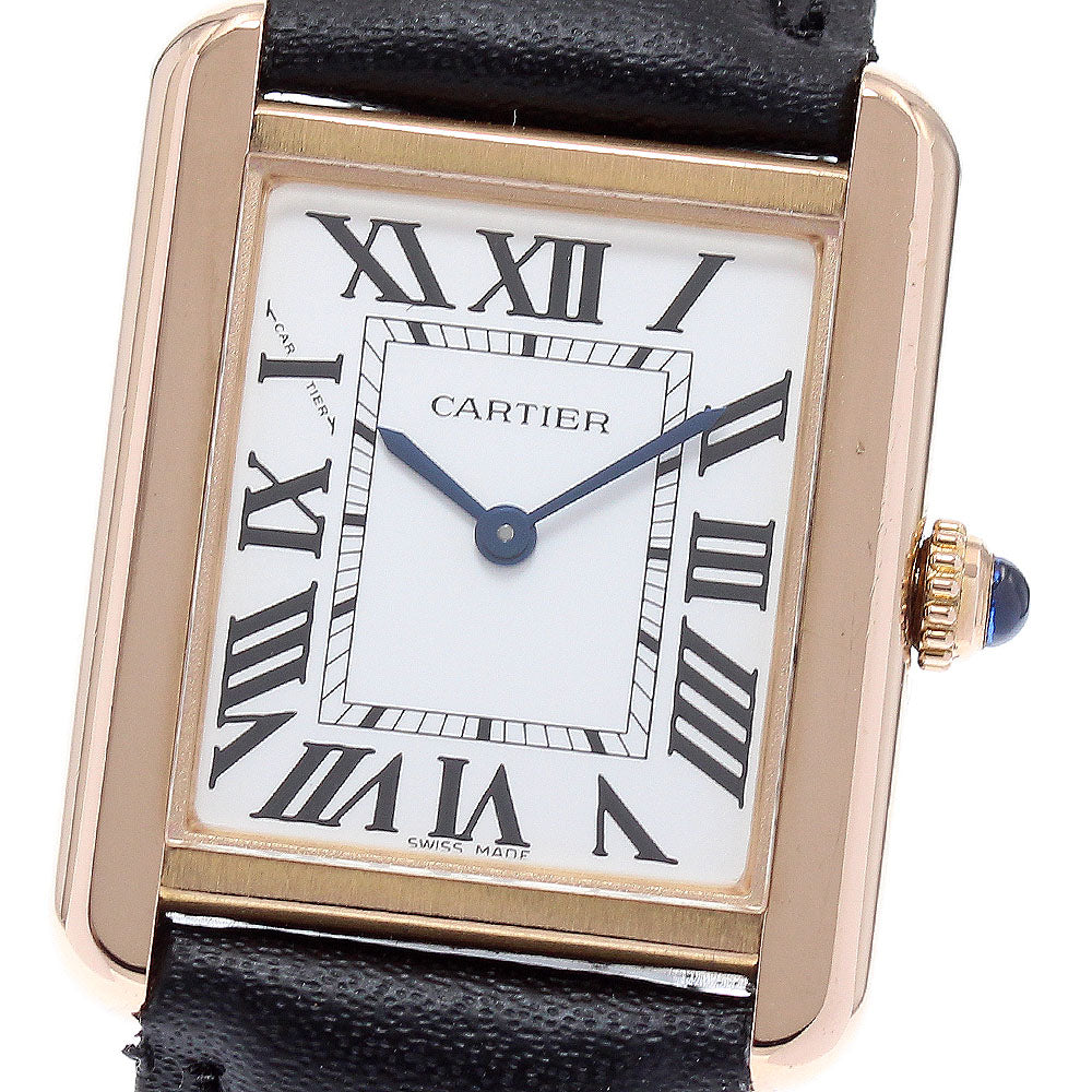 CARTIER Tank solo SM W5200024 Silver Dial Quartz Ladies Watch_869203