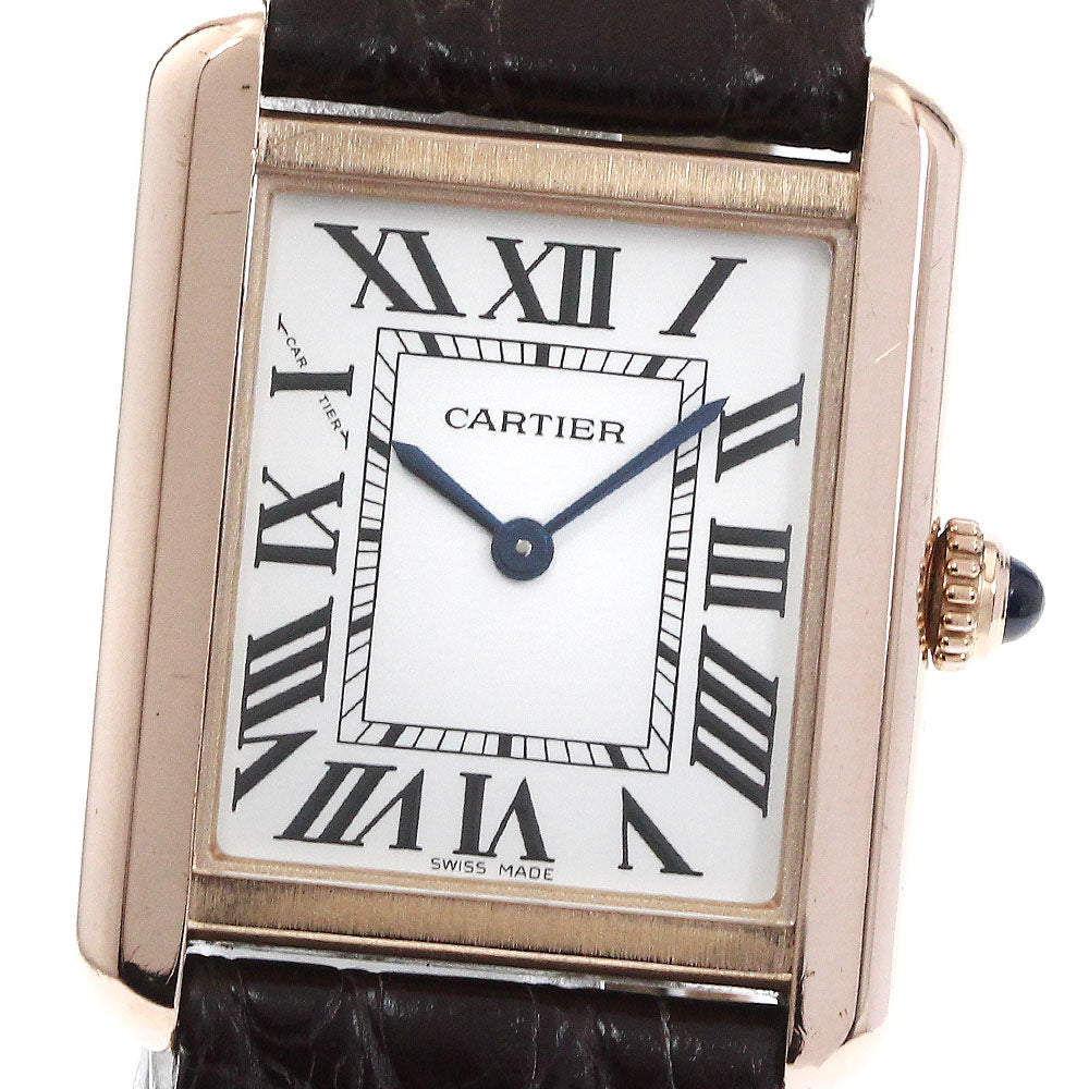 CARTIER Tank solo SM W5200024 Silver Dial Quartz Ladies Watch_869208