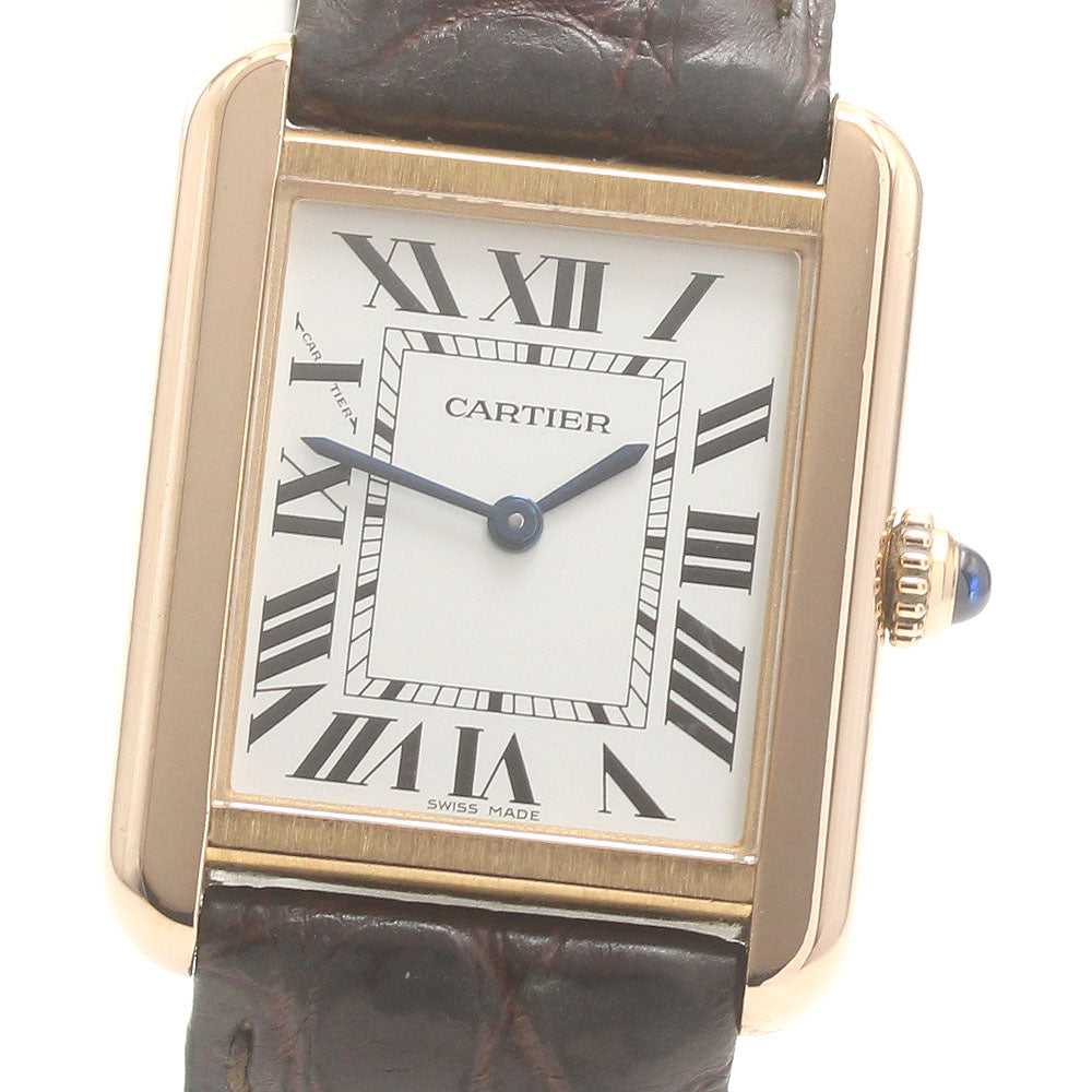 CARTIER Tank solo SM W5200024 Silver Dial Quartz Ladies Watch_869209