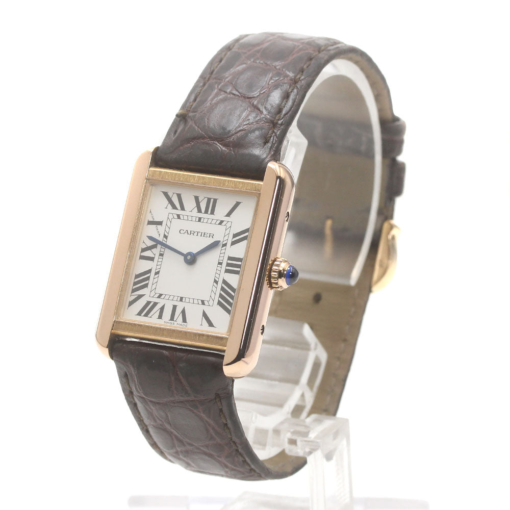 CARTIER Tank solo SM W5200024 Silver Dial Quartz Ladies Watch_869209