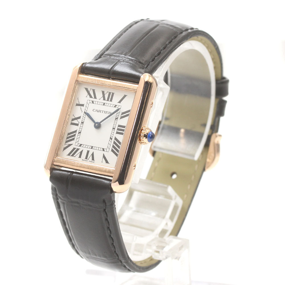 CARTIER Tank solo SM W5200024 K18PG/Stainless Steel Silver Dial Quartz Ladies Watch_869210
