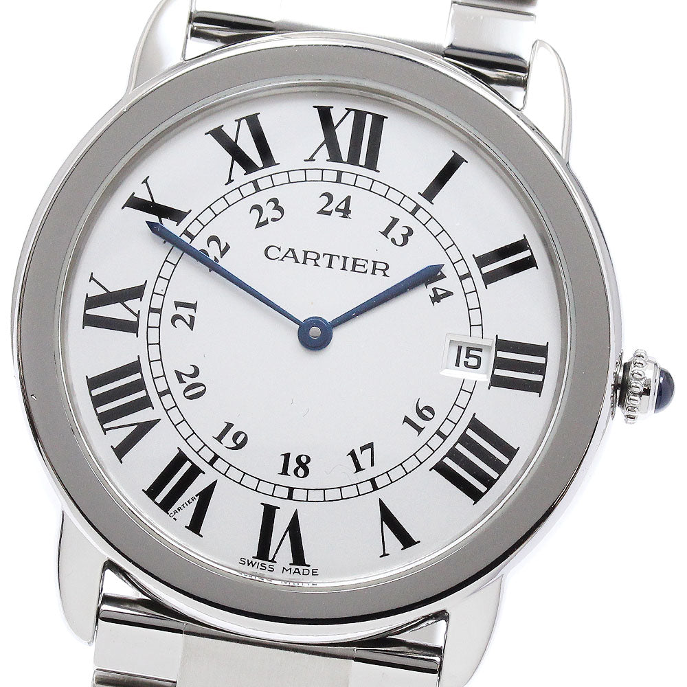 CARTIER Ronde Solo W6701005 Date Silver Dial Quartz Men's Watch_869213