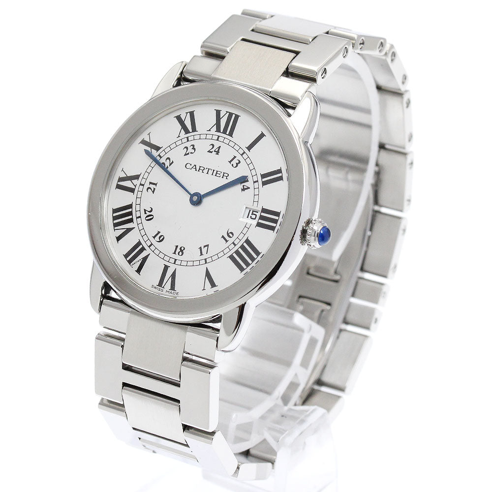 CARTIER Ronde Solo W6701005 Date Silver Dial Quartz Men's Watch_869213