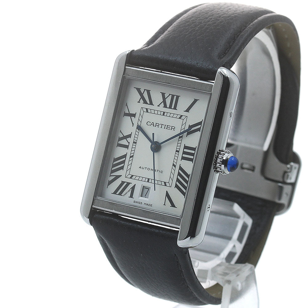 CARTIER Tank solo XL W5200027 Date Silver Dial Automatic Men's Watch_869220