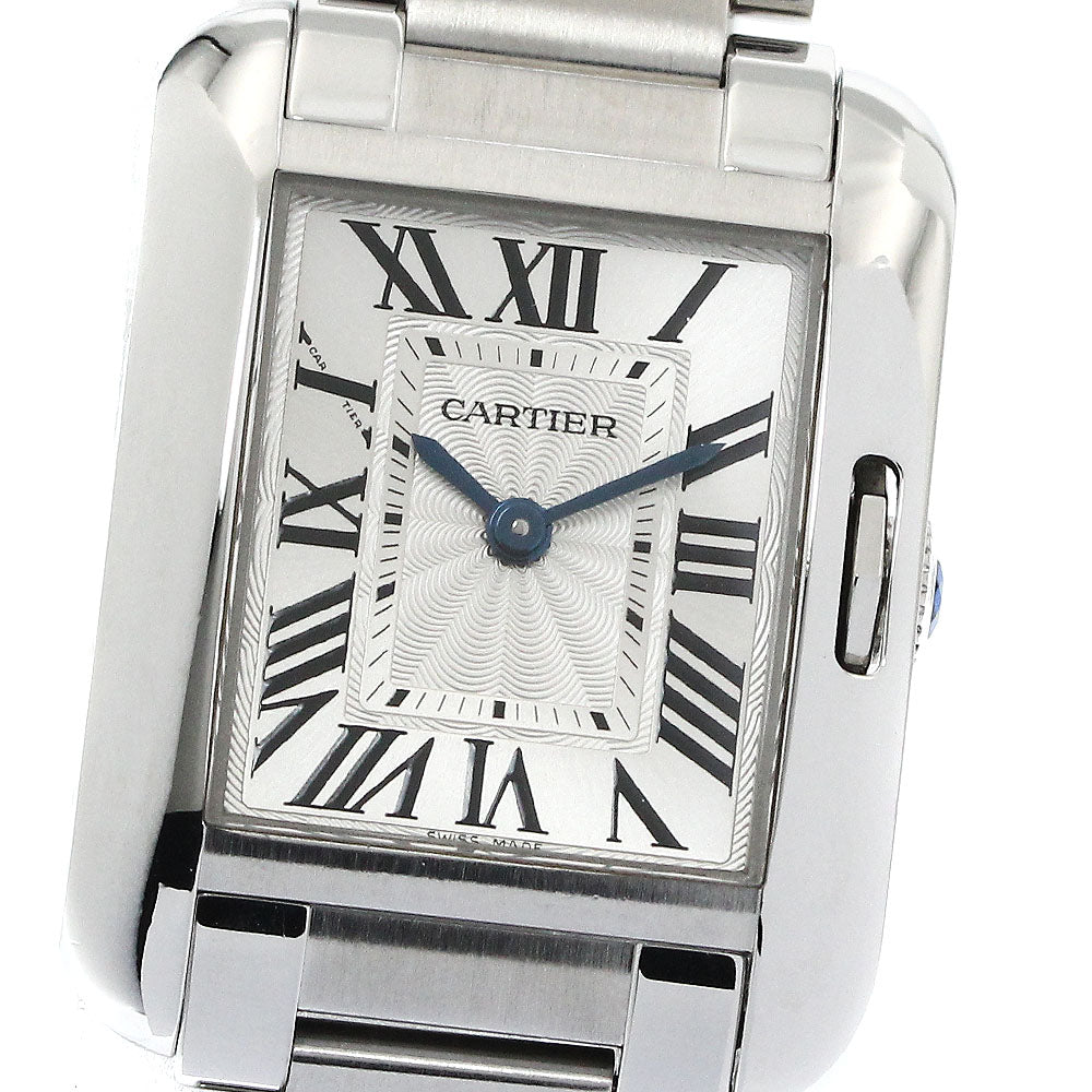 CARTIER Tank Anglaze SM W5310022 Silver Dial Quartz Ladies Watch_869225