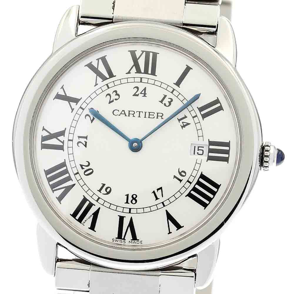 CARTIER Ronde Solo W6701005 Date Silver Dial Quartz Men's Watch_869232