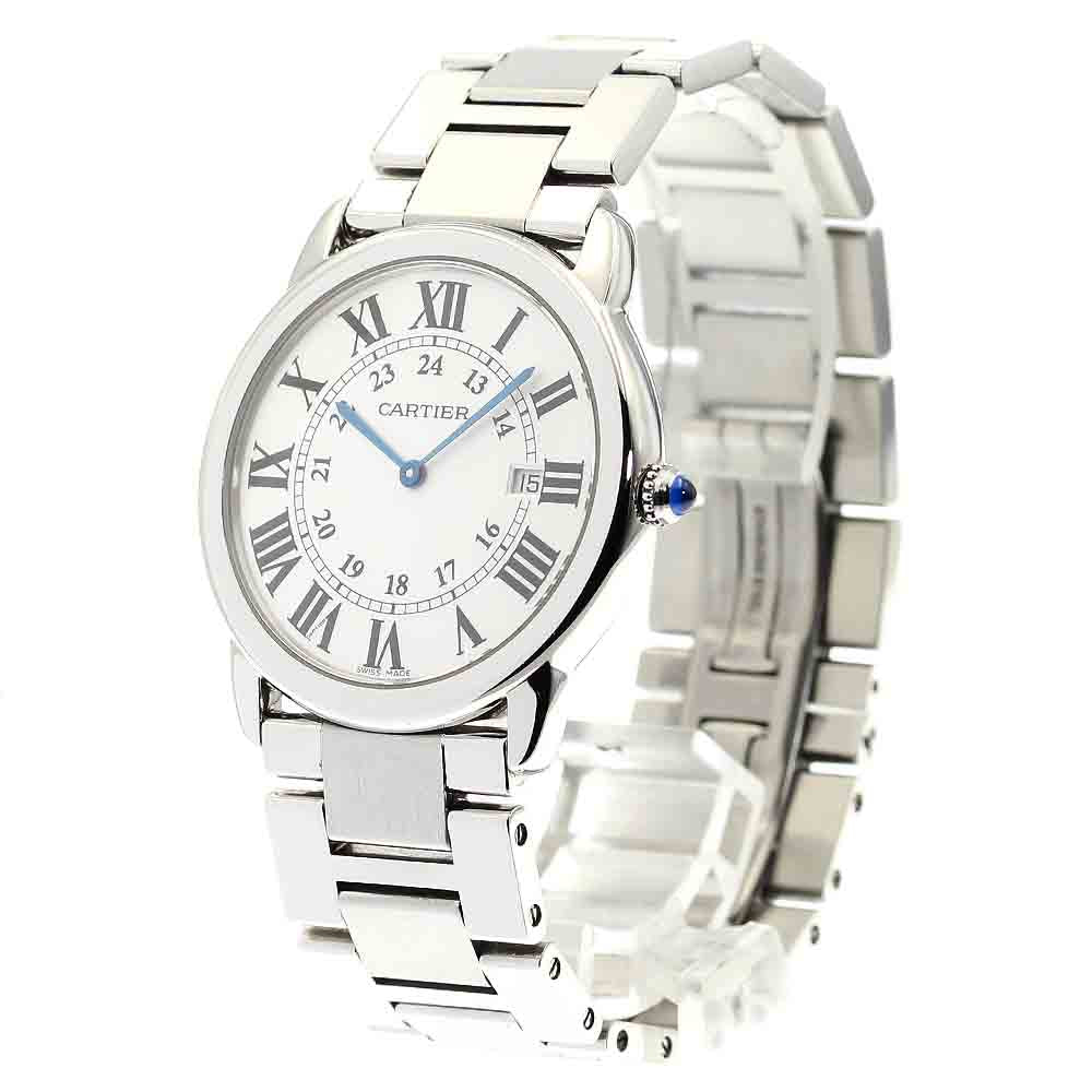CARTIER Ronde Solo W6701005 Date Silver Dial Quartz Men's Watch_869232