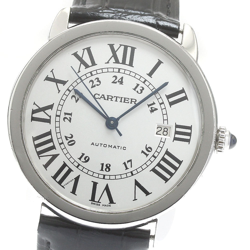 CARTIER Ronde SoloXL W6701010 Date Silver Dial Automatic Men's Watch_869233