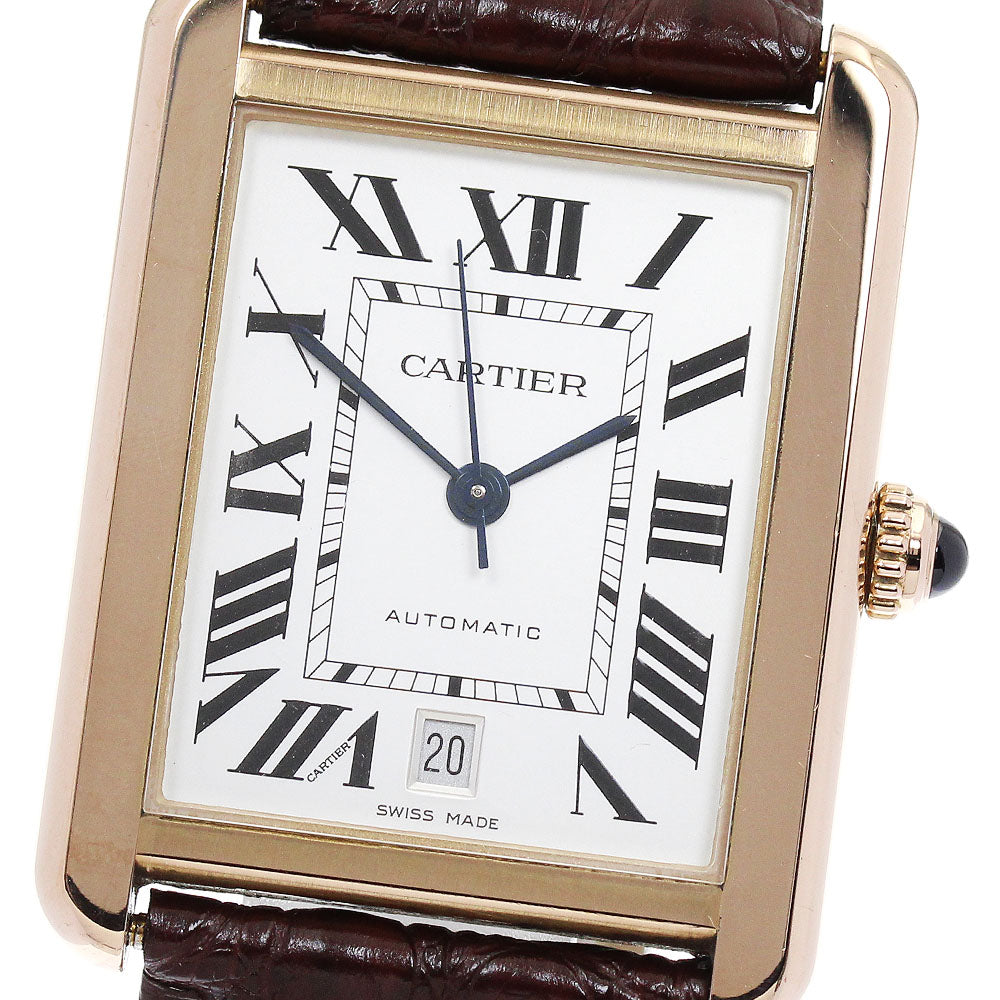 CARTIER Tank solo XL W5200026 Date K18PG Automatic Men's Watch_869236