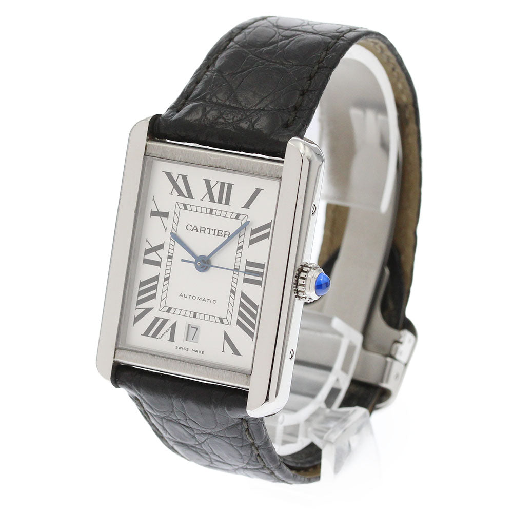 CARTIER Tank solo XL W5200027 Date Silver Dial Automatic Men's Watch_869238