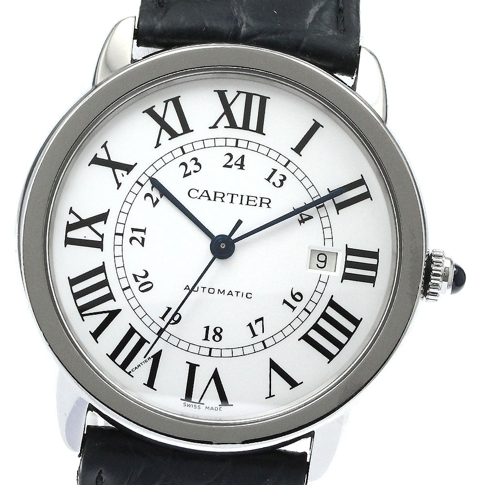 CARTIER Ronde SoloXL W6701010 Date Silver Dial Automatic Men's Watch_869244