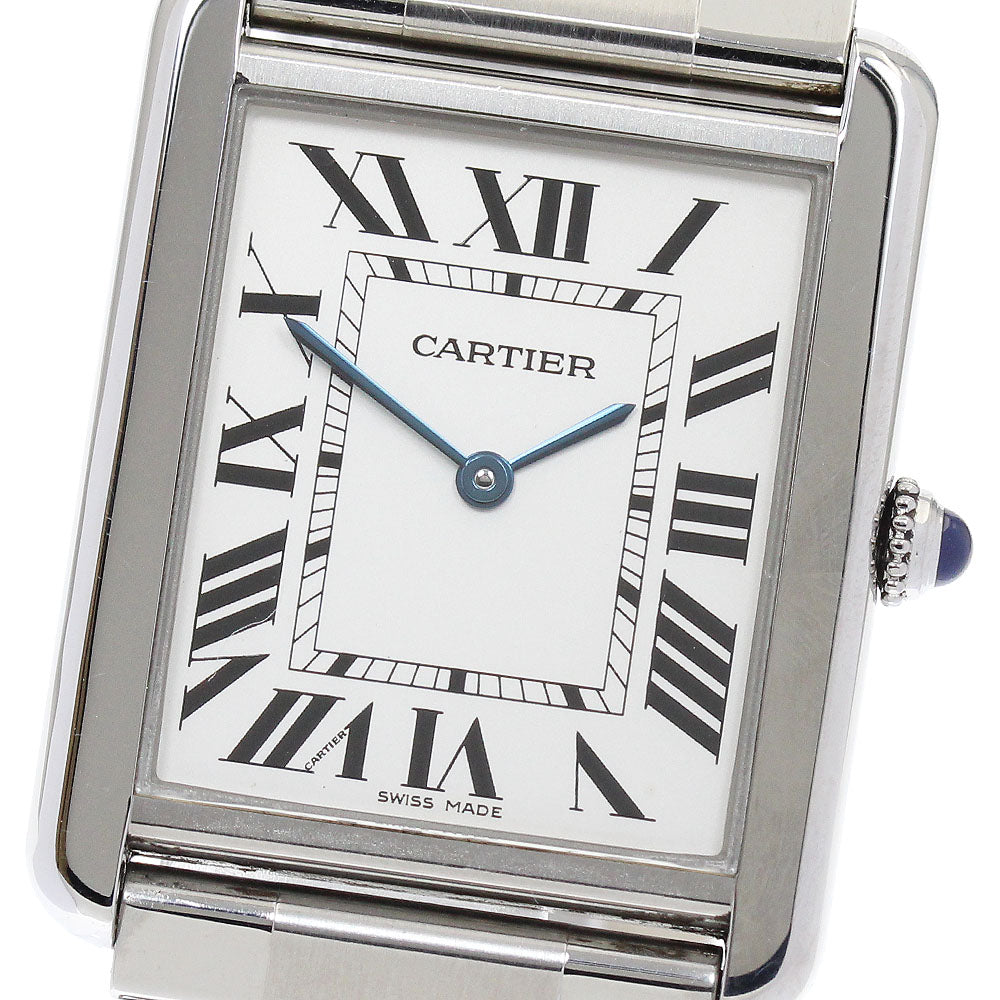CARTIER Tank solo LM W5200014 Silver Dial Quartz Men's Watch_869247