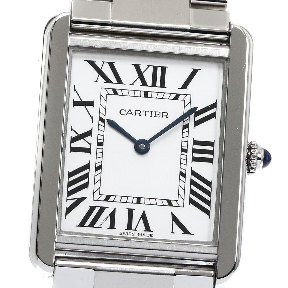 CARTIER Tank solo LM W5200014 Silver Dial Quartz Men's Watch_869248