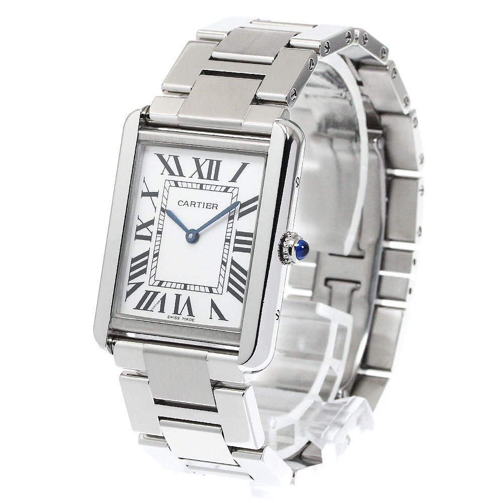 CARTIER Tank solo LM W5200014 Silver Dial Quartz Men's Watch_869248