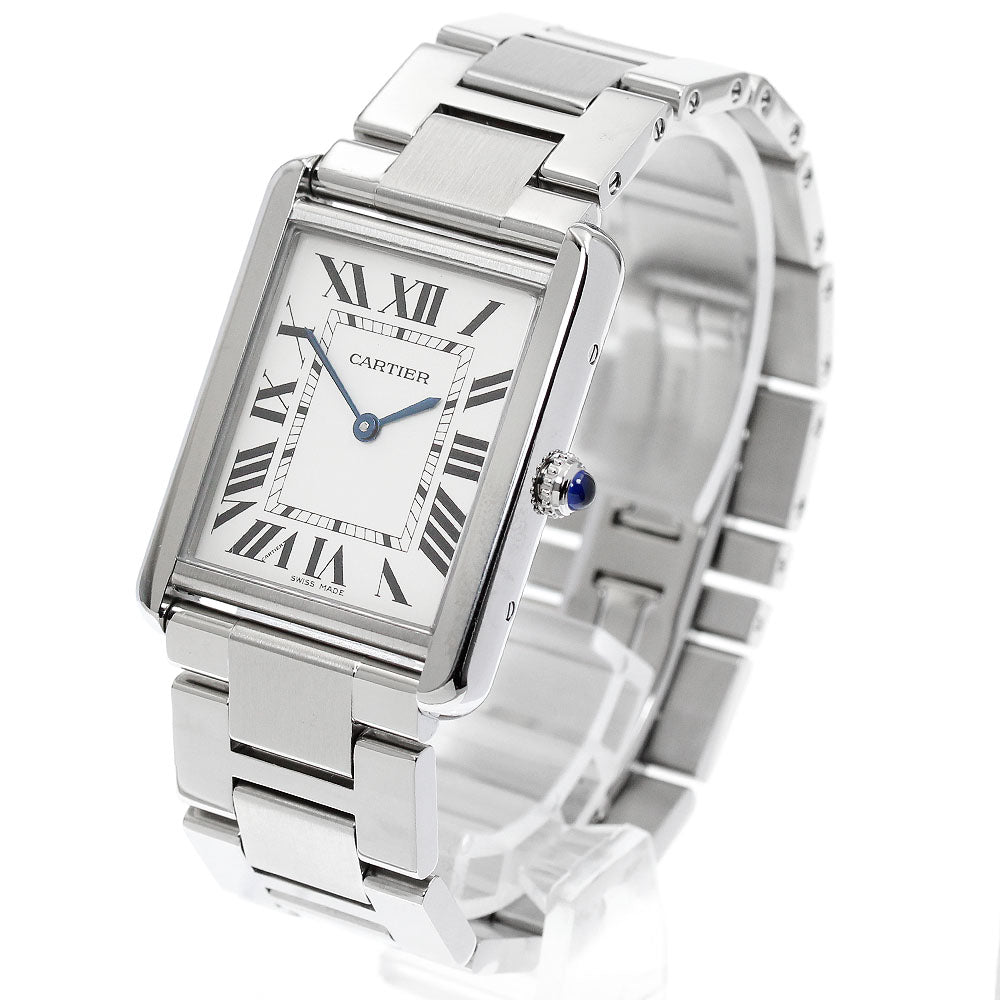 CARTIER Tank solo LM W5200014 Silver Dial Quartz Men's Watch_869249