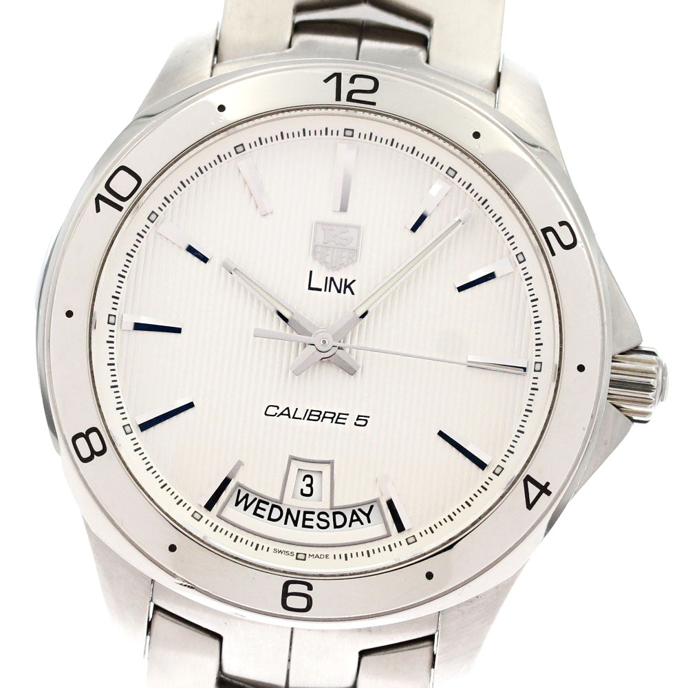 TAG HEUER Link WAT2011 Day date Silver Dial Automatic Men's Watch_869250