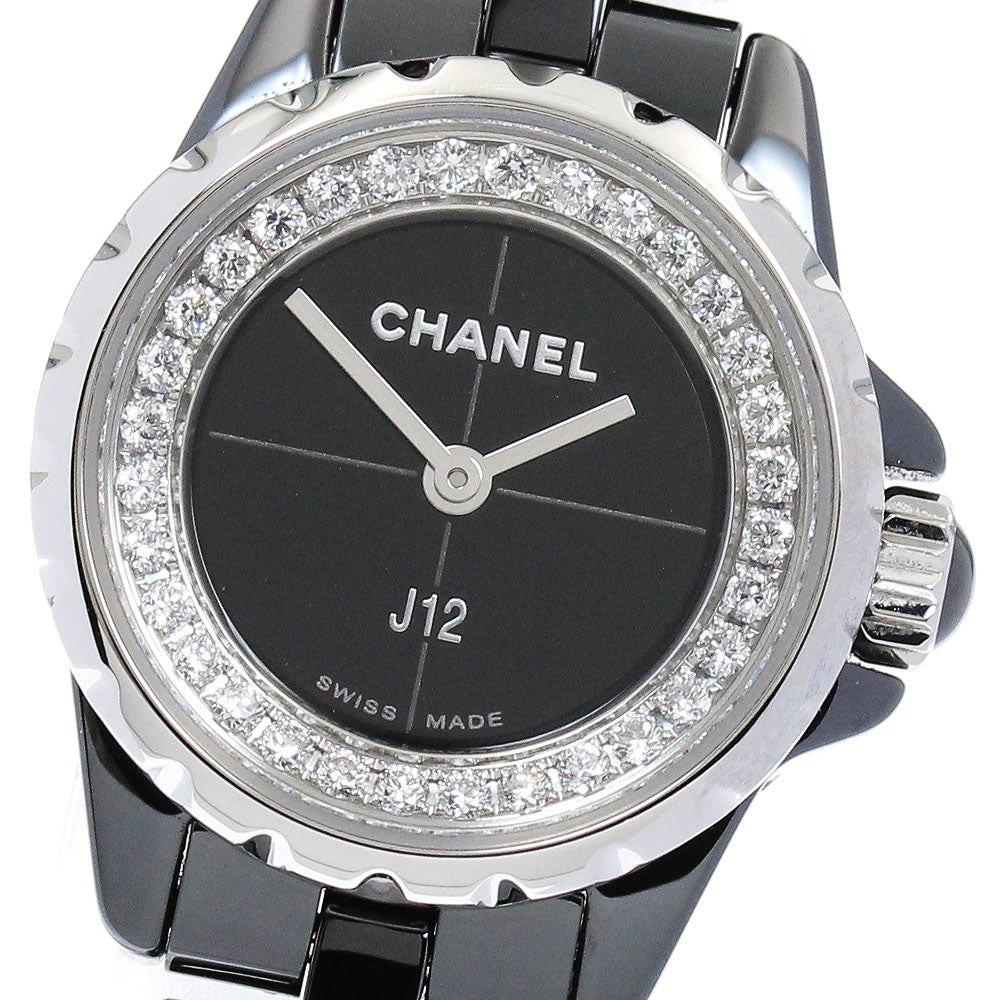 CHANEL J12 XS H5235 Black ceramic diamond black Dial Quartz Ladies Watch_869262