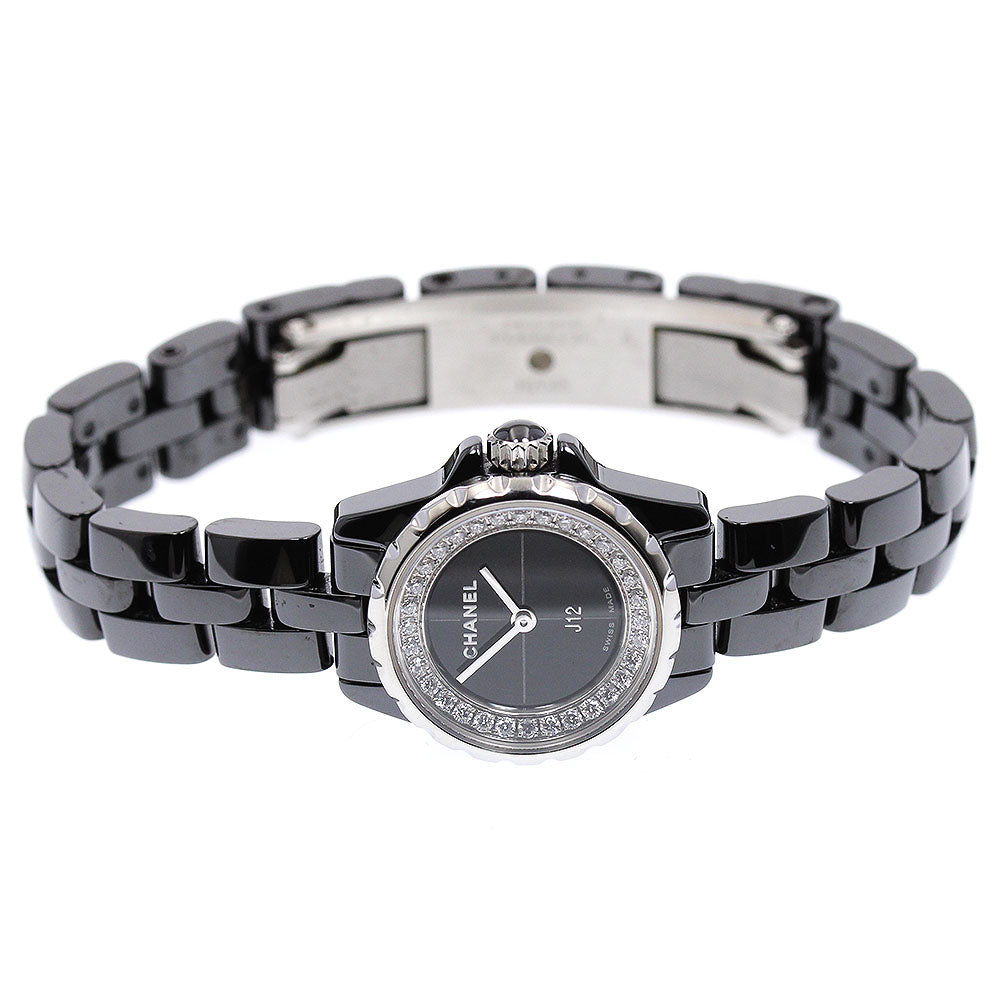 CHANEL J12 XS H5235 Black ceramic diamond black Dial Quartz Ladies Watch_869262