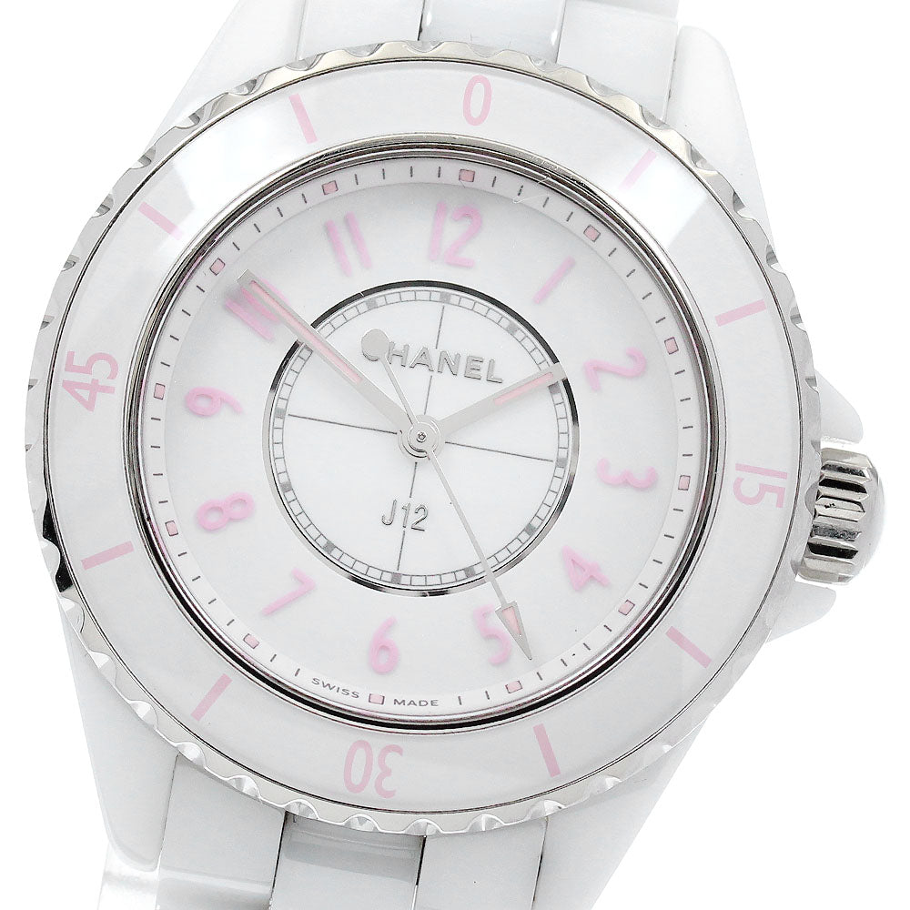 CHANEL J12 Pink Blush H6755 World limited 1200 white Dial Quartz Ladies_869268