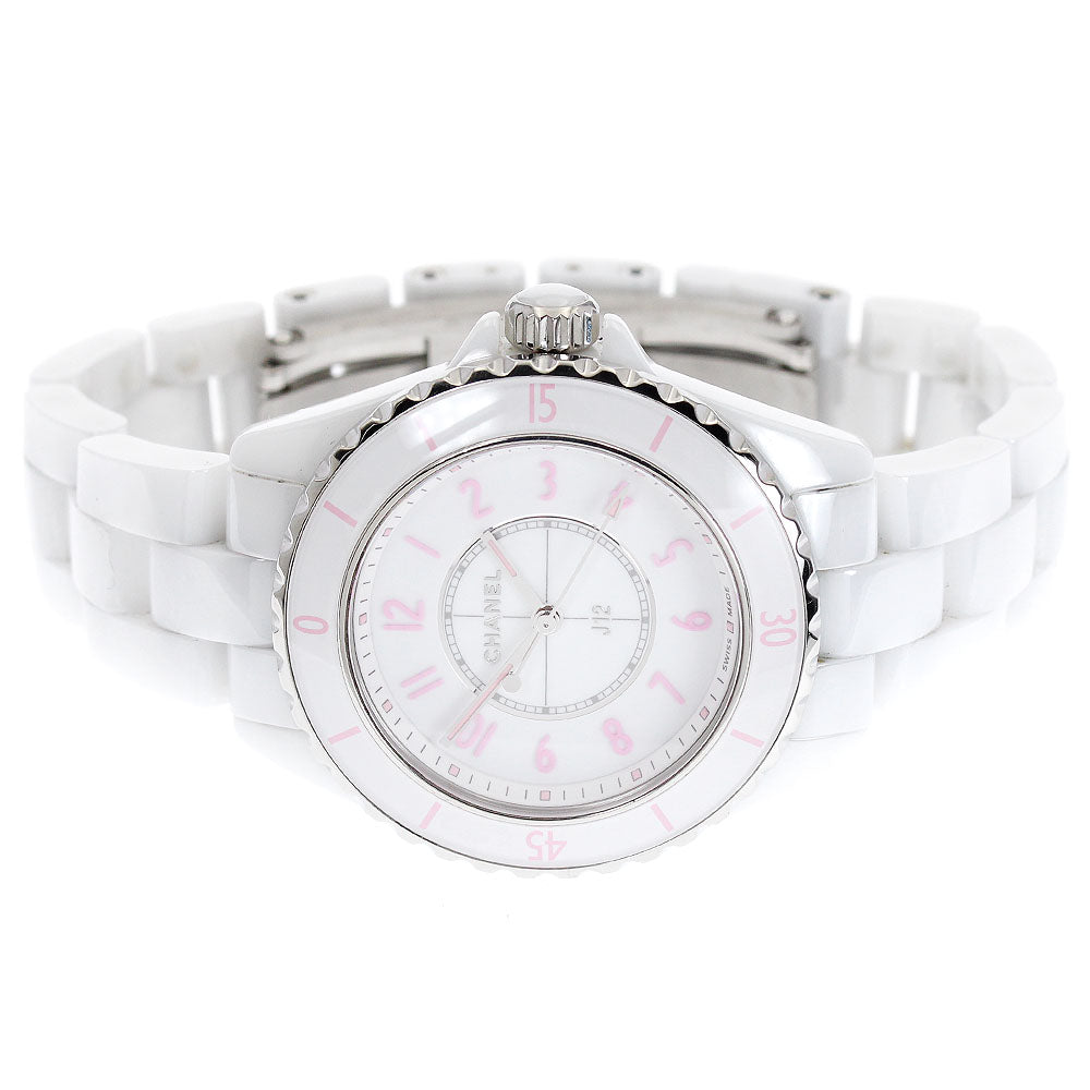 CHANEL J12 Pink Blush H6755 World limited 1200 white Dial Quartz Ladies_869268