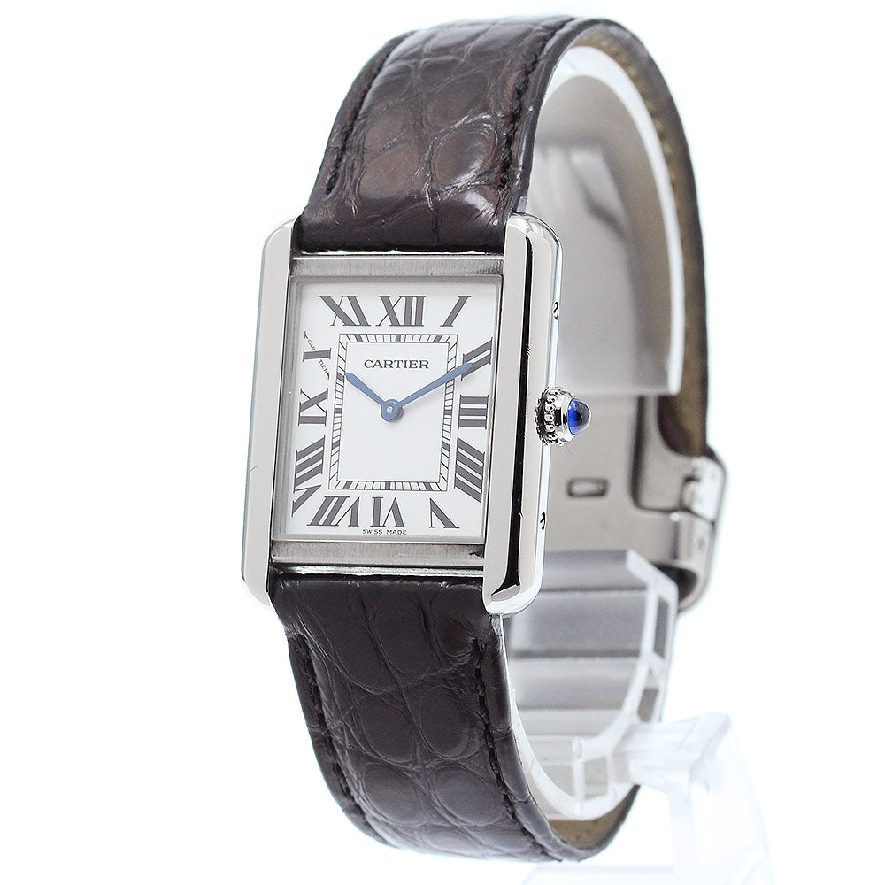 CARTIER Tank solo SM W5200005 Silver Dial Quartz Ladies Watch_869289