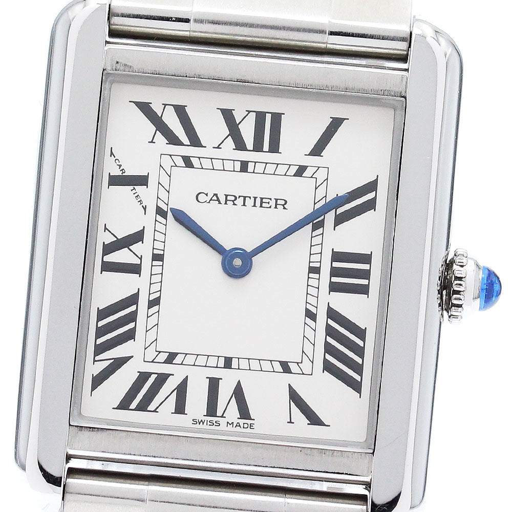 CARTIER Tank solo SM W5200013 Silver Dial Quartz Ladies Watch_869300