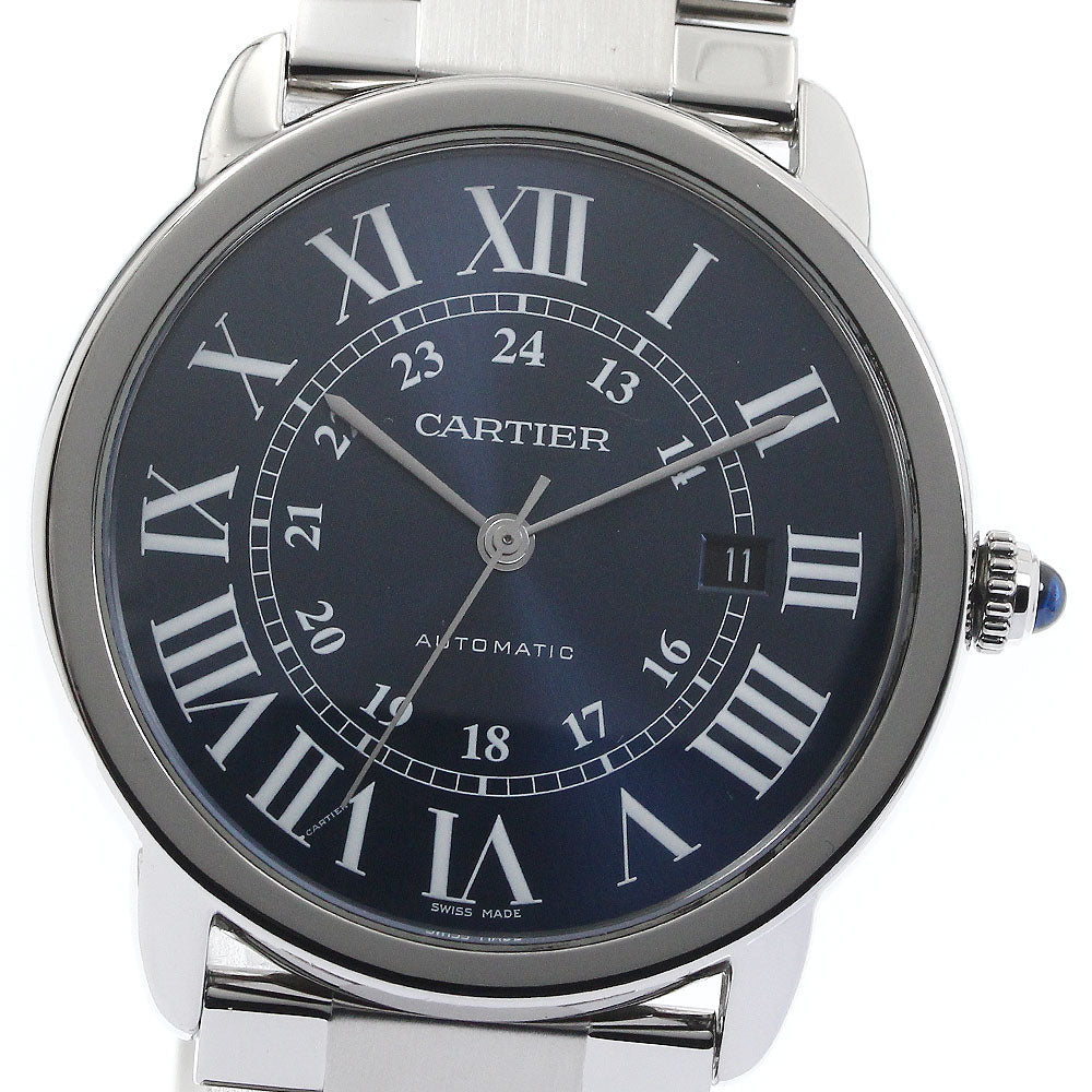 CARTIER Ronde Solo WSRN0023 Date Navy Dial Automatic Men's Watch_869307