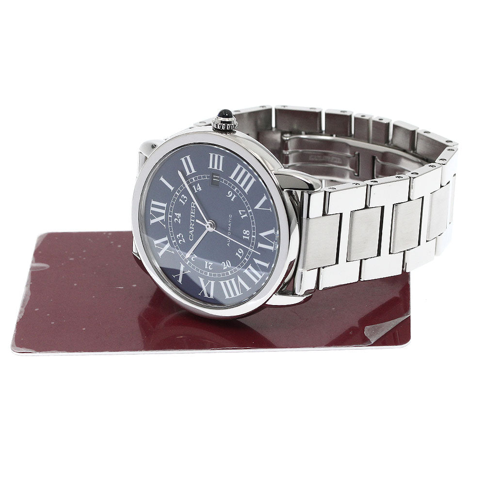 CARTIER Ronde Solo WSRN0023 Date Navy Dial Automatic Men's Watch_869307