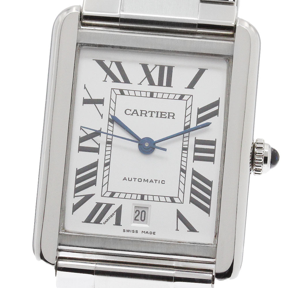CARTIER Tank solo XL W5200028 Date Silver Dial Automatic Men's Watch_869308