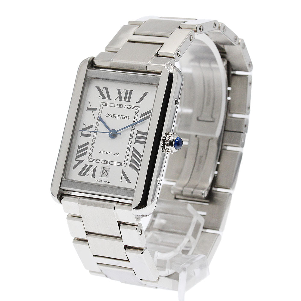 CARTIER Tank solo XL W5200028 Date Silver Dial Automatic Men's Watch_869308