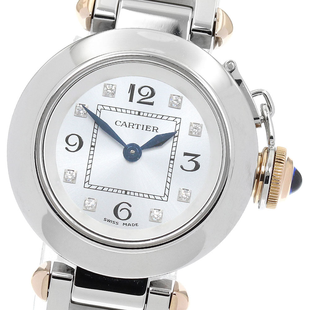 CARTIER Mispacha WJ124020 8P diamond Silver Dial Quartz Ladies Watch_869320