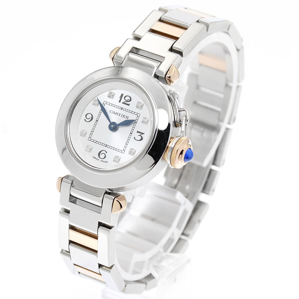 CARTIER Mispacha WJ124020 8P diamond Silver Dial Quartz Ladies Watch_869320