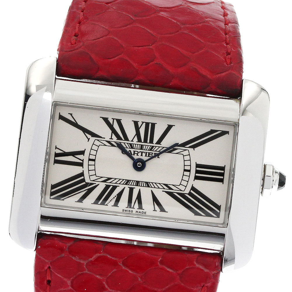 CARTIER Tank Divan LM W6300655 beige Dial Quartz Men's Watch_869321