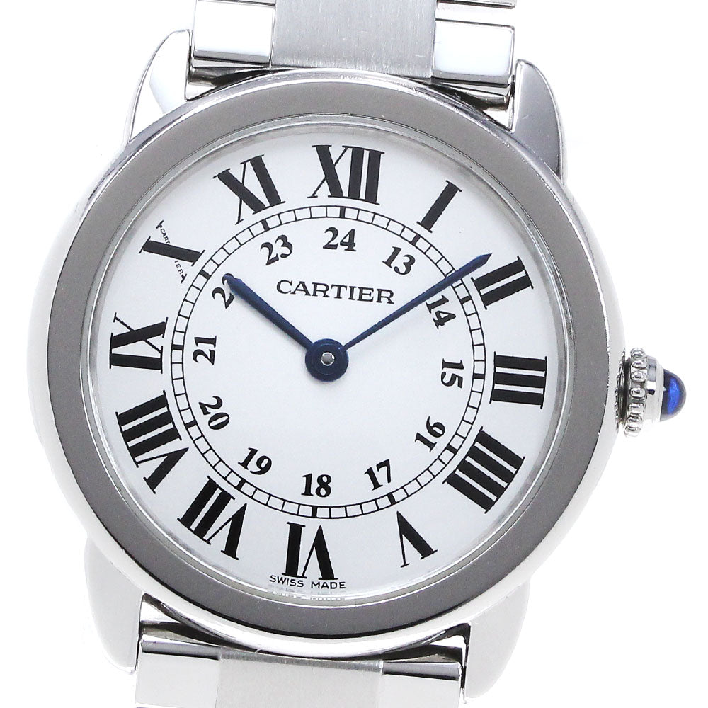 CARTIER Ronde Solo SM W6700155 Silver Dial Quartz Ladies Watch_869382