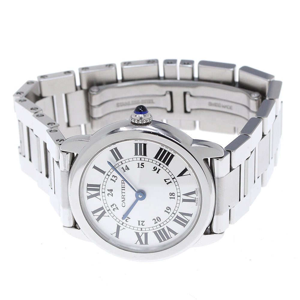 CARTIER Ronde Solo SM W6700155 Silver Dial Quartz Ladies Watch_869382