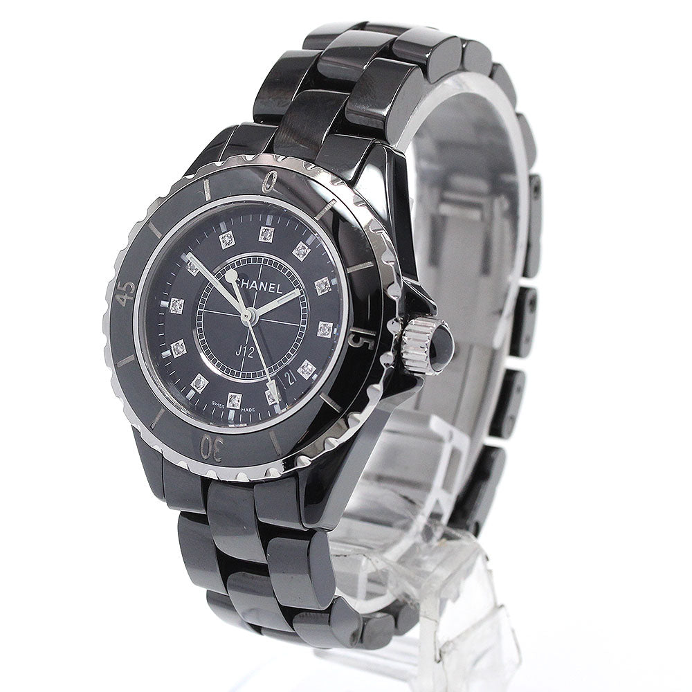 CHANEL J12 H1625 Black ceramic 33mm 12P diamond black Dial Quartz Ladiesh_869402