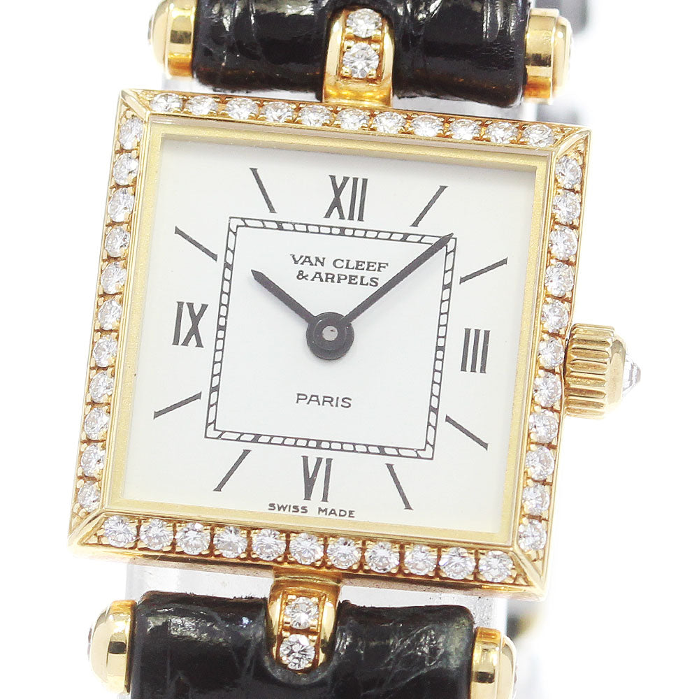 Van Cleef & Arpels Classic Square 122942　B1 white Dial Quartz Ladies K18_869414