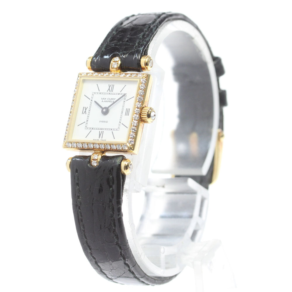 Van Cleef & Arpels Classic Square 122942　B1 white Dial Quartz Ladies K18_869414