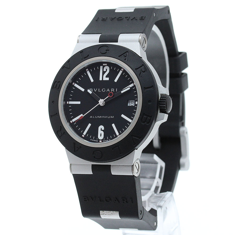 BVLGARI Aluminum BB40AT Date Black Dial Automatic Men's Watch_869503