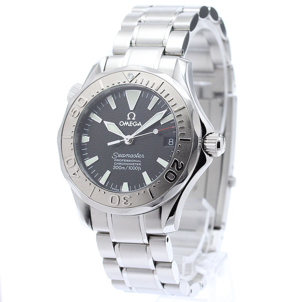 OMEGA Seamaster300 2236.50 WG bezel date black Dial Automatic Boy's Watch_869504