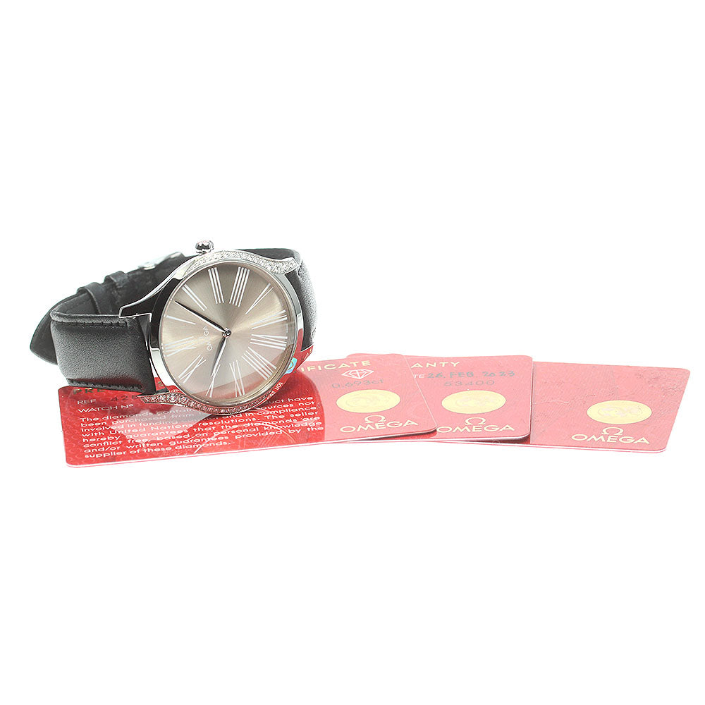 OMEGA De Ville Tresor 428.18.39.60.13.001 Diamond Bezel Quartz Ladies_869516