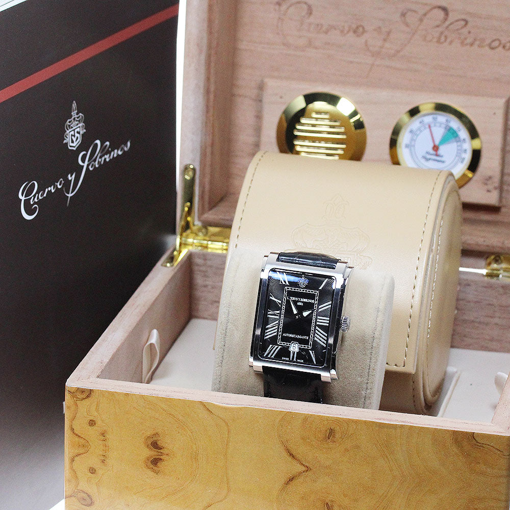 CUERVO Y SOBRINOS Prominente Classico 1015 Date black Dial Automatic Men's Watch_869523
