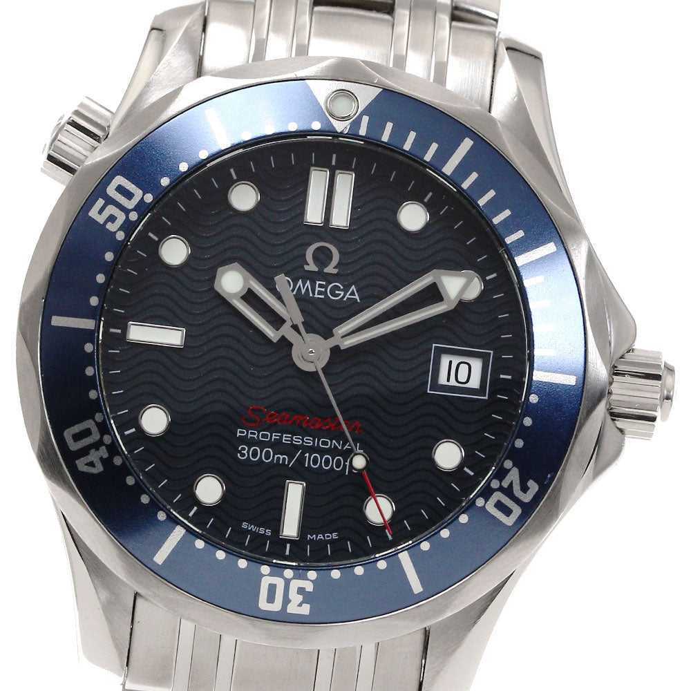 OMEGA Seamaster300 2223.80 Date Navy Dial Quartz Boy's Watch_869534